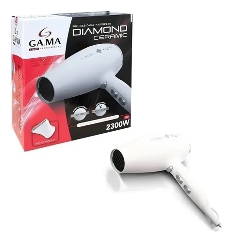 Secador De Pelo Gama Diamond Ceramic 2300w Profesional Color Blanco