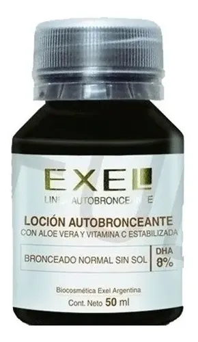 Loción Autobronceante 8% Sin Color Bronceado Exel 50m X2