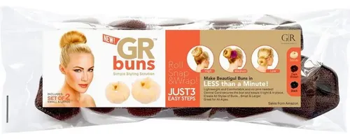 Estilizador Mágico De Cabello Gr Buns 2 Piezas Marrón