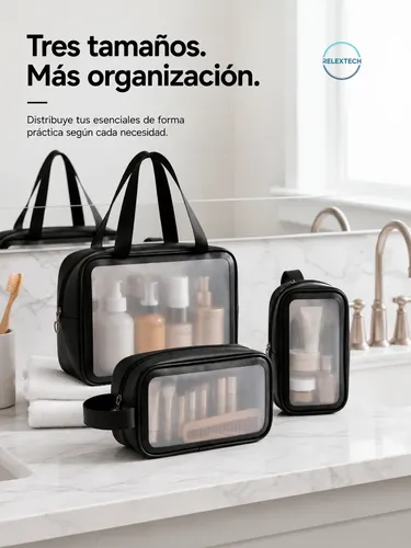 Set Bolsas Organizadoras Para Cosméticos Impermeables Viaje