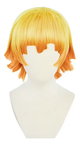Peluca De Cosplay De Agatsuma Zenitsu Para El Día De Todos L