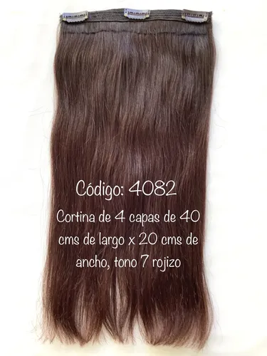 4 Capas Cortina Pelo Cabello Natural 40 Cms X 20 Micropeinet