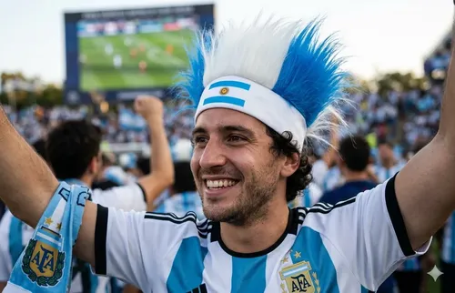Vincha Con Pelo Argentina Mundial Cotillon