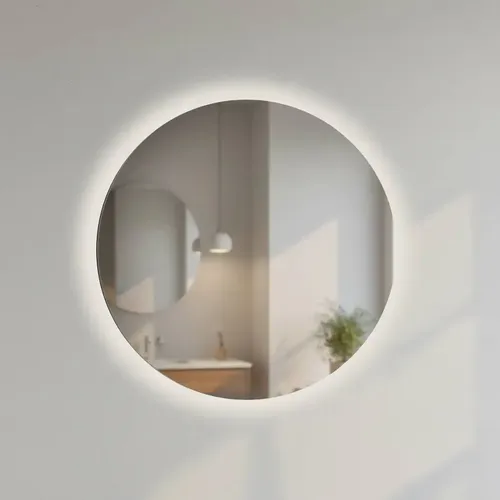 Espejo Luz Led Touch Circular 57cm Galaxia Borde Pulido Mate