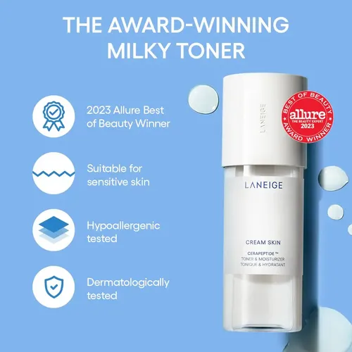 Tónico Facial Laneige Cream Skin con Ceramidas y Péptidos de 170 mL