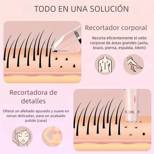 Zh* Depiladora De Bikini Para Mujer Electrica Doble Cabeza