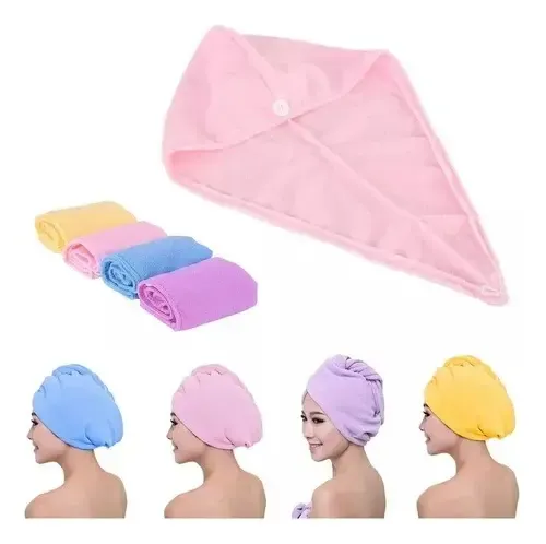 Toalla Gorro Magico Turbante Microfibra Secador Pelo Rapido