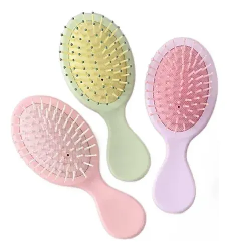 3 Mini Cepillos Para Cabello A Granel