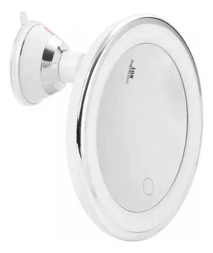 Espejo De Maquillaje Con Lupa Led De 10 Aumentos, Ventosa Flexible De 360°