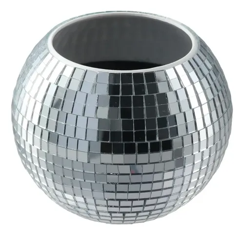 Porta Brochas Multifuncional Disco Plateado
