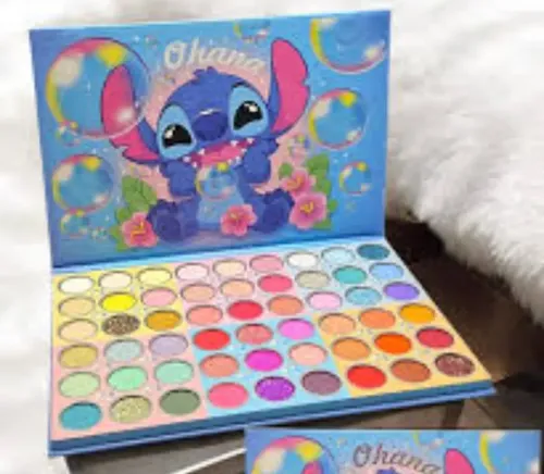 Paleta De Colores Grande 54 Sombras Maquillaje Stitch Niñas