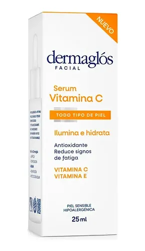 Dermaglós Serum Facial Vitamina C X 25 Ml Momento de aplicación Día/Noche Tipo de piel Sensible