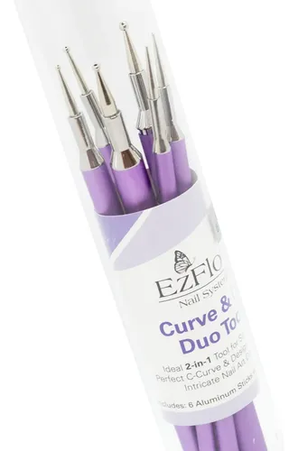 Ezflow Duo Tools Kit Decoración Uñas Dooting Curva Nail Art