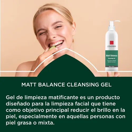 Gel De Limpieza Facial Lidherma Matt Balance Piel Grasa