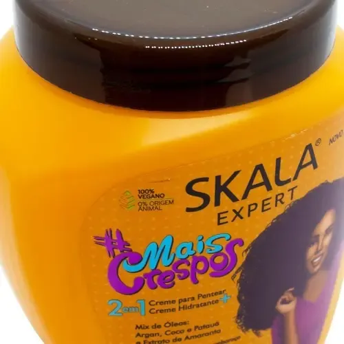 Máscara Vegana Crema Peinar Mais Crespos X1kg Skala