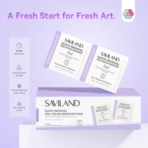 Almohadillas Removedoras De Esmalte De Uñas Saviland 250