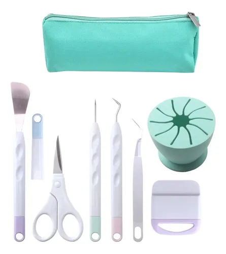 Kit De Herramientas Para Depilación De Vinil, 8 Piezas Verde