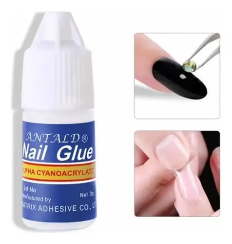 Pegamento Uñas Tips Gotero Decoracion Nail Postizas 3grs.