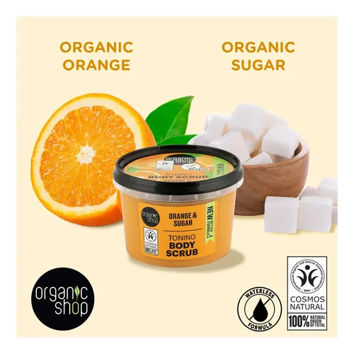 Exfoliante Corporal Organic Shop Azúcar De Naranja 250 Ml