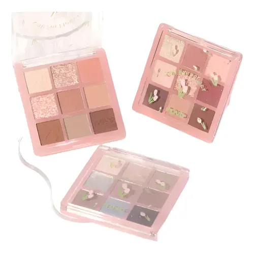 Novo Sammer Calerfol Paleta 9 Sombras Para Ojos Brillo Matte