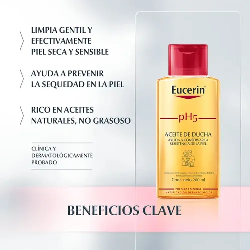 Eucerin Ph5 Aceite De Ducha Para Piel Seca Y Sensible 200ml