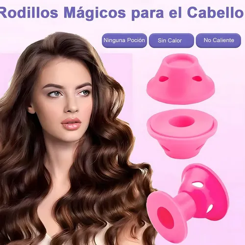 Rizador De Cabello Sin Calor, Silicona, Rulos Y Peinado, Ros