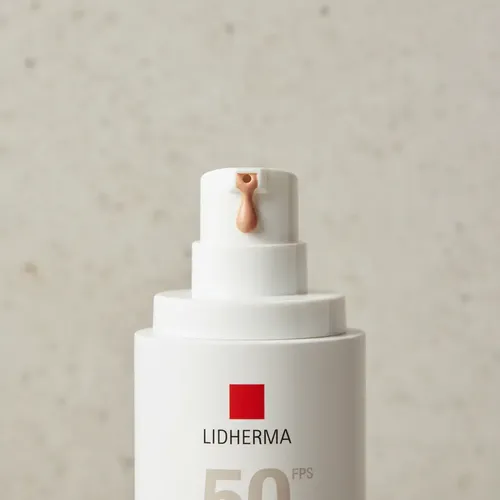 Protector Solar Lidherma F50 Con Color Facial Hipoalergenico