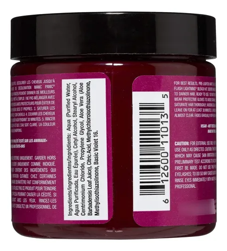 Tinte Vegano Para Cabello Manic Panic Fuschia Shock, 4 Oz