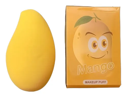 Esponja De Maquillaje En Forma De Manga Para Rostro Amarilla