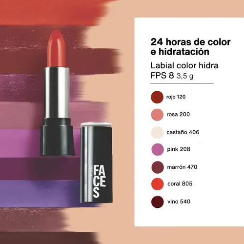 Labial Color Hidra Fps 8 Faces 3,5 G Natura Vino 540