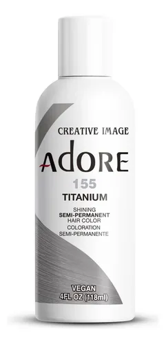 Tinte De Pelo Semipermanente Adore 155 Titanium, 4 Onzas Líq
