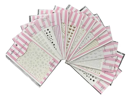 Pack X5 Stickers Para Uñas Nail Art Decoración – Paris Night