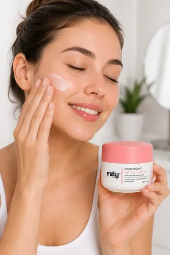 Crema Facial Hidratante Mely Acido Hialuronico Aloe Vera 50g