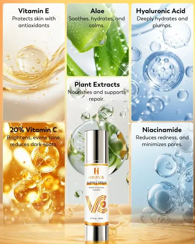 Jywil 20% Super Vitamin C Serum For Mature Skin, Targets Age Madura Día/noche