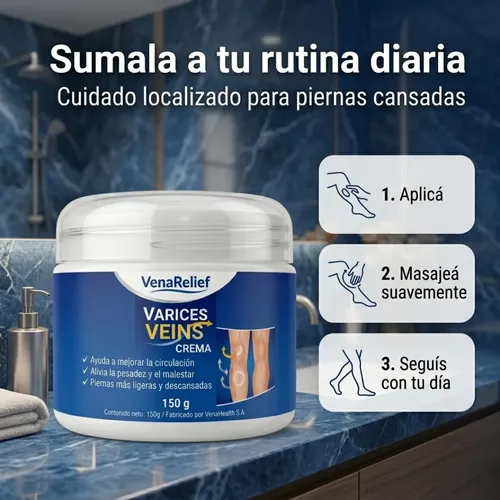 Crema Varices Arañitas Venarelief Mejora Circulacion 100ml