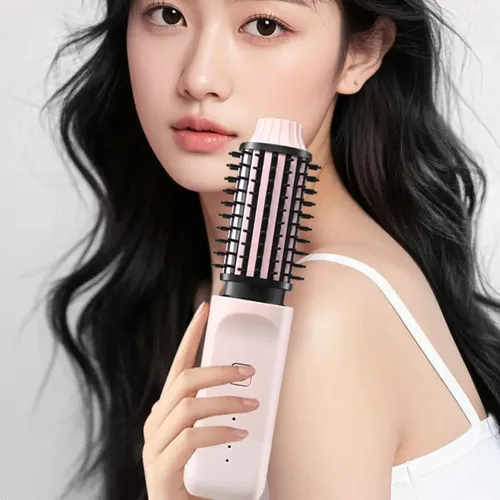 Roll Straight Doble Uso Eléctrico Peine Wireless Curl Stick