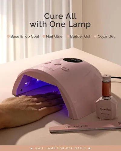 Lámpara Uv Led Compacta Rosa Para Secado De Uñas Gel