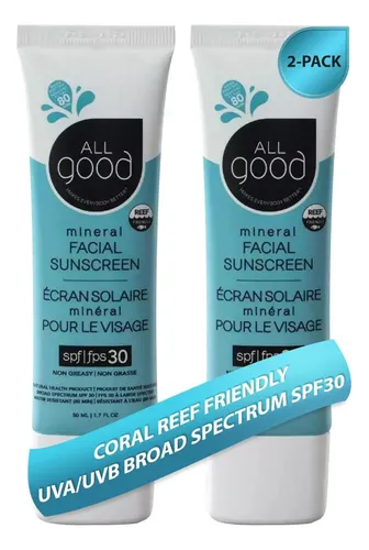 Protector Solar Facial Mineral Spf30 All Good 2×1.7 Oz