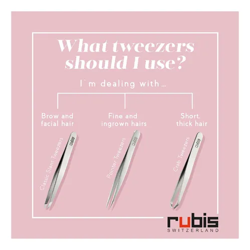 Pinzas Rubis Classic De Acero Inoxidable Rosa 1k108