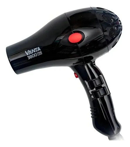 Vanta 3800 Mini Compact Secador Pelo Profesional 1800w Rojo Color Negro