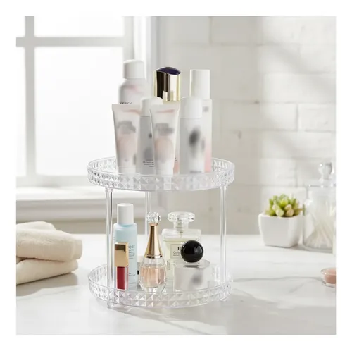 Organizador Giratorio Acrilico Division Maquillaje 360 Crema