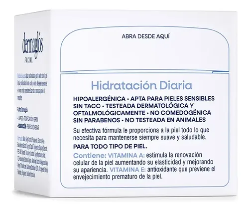 Crema facial hidratante Dermaglós todo tipo de piel 50 grs