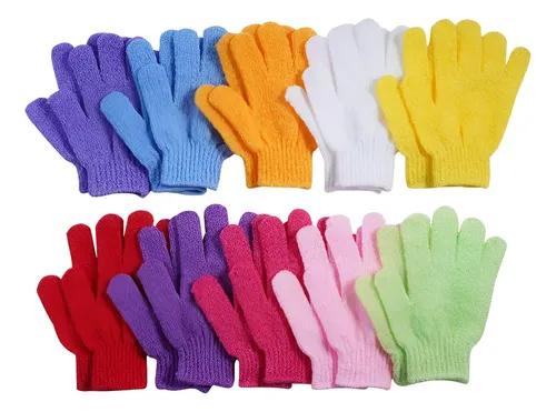 Guantes Exfoliantes 10 Pares Doble Cara Belleza Spa Masaje