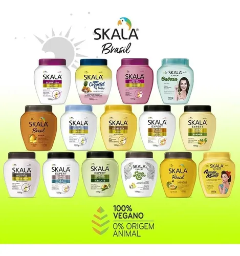 Mascara Divino Potao Crema Peinar Rulos Skala Vegana X1000g