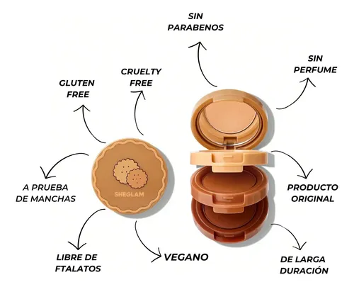 Sheglam Trío De Sombras. Smart Cookie. Tonos Marrón. Sombra Nude