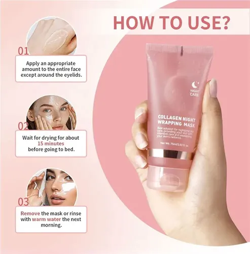 Máscara De Colágeno Para Envolver La Noche, Máscara Exfolian