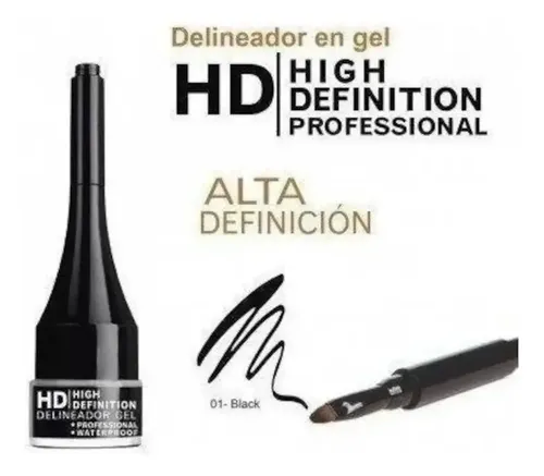 Delineador Gel Hd Negro Mate Idi Make Up 2114