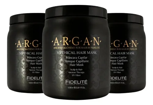 3 Cremas Capilares Argan Fidelité 1kg Hidratación