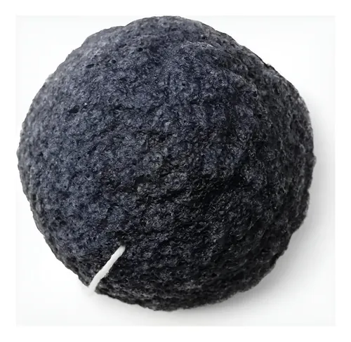 Esponja Facial Konjac Shikohin Carbón 100% Natural 9.5cm