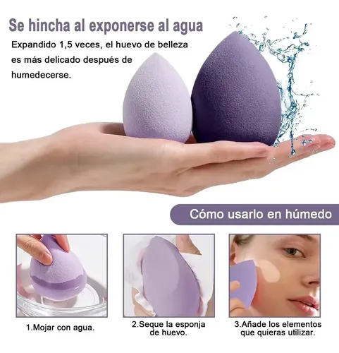 45 Pcs Esponja Maquillaje En Polvo Beauty Blender Con Caja
